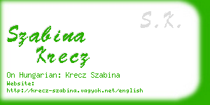 szabina krecz business card